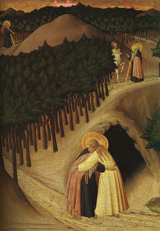 Stefano di Giovanni Sassetta The Meeting of St.Anthony and St.Paul